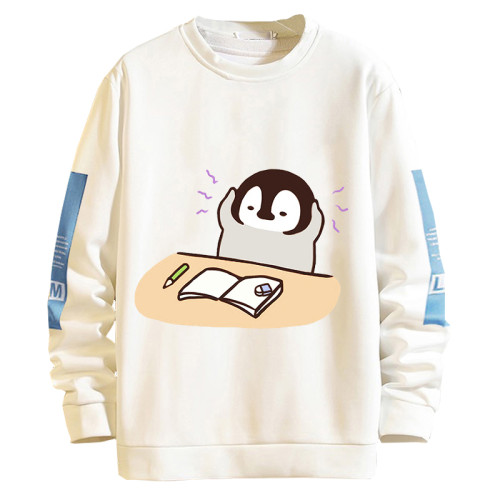 秋冬衛衣加絨學生灰企鵞ぺんちゃ可愛表情包長袖t恤日系動漫男女