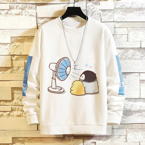 秋冬衛衣加絨學生灰企鵞ぺんちゃ可愛表情包長袖t恤日系動漫男女