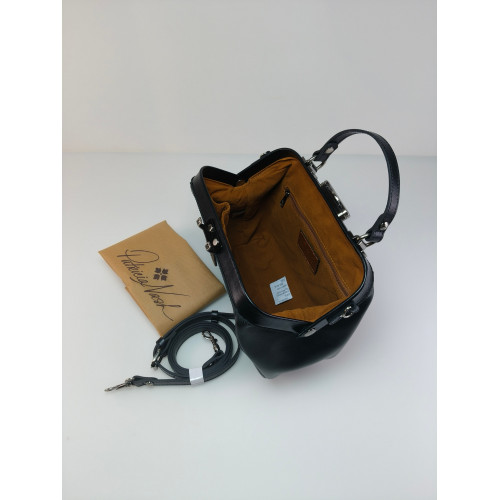 植鞣牛皮醫生包口金包手提單肩斜後後背包女包