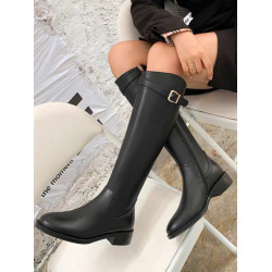 大東妞真皮不過膝長靴2025秋冬新款高筒長筒靴騎士靴加絨馬丁靴女