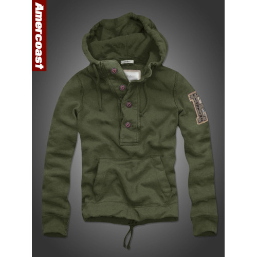 美洲海岸af新款休閒加絨純棉連帽外套秋冬半開衫美式衛衣外套男裝