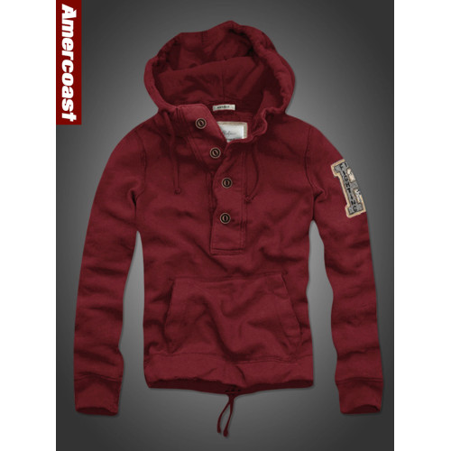 美洲海岸af新款休閒加絨純棉連帽外套秋冬半開衫美式衛衣外套男裝