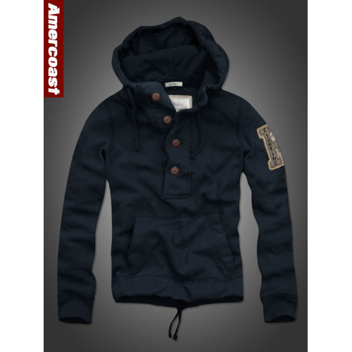 美洲海岸af新款休閒加絨純棉連帽外套秋冬半開衫美式衛衣外套男裝