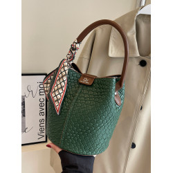 復古時尚手提小包包女2025新款秋季新款菱格水桶包小衆簡約單肩包