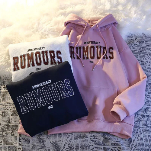 韓版字母印花衛衣男女連帽秋冬款ins潮流百搭寬鬆上衣外套情侶裝