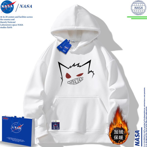 NASA聯名寶可夢衛衣男女2026新款春秋季寬鬆加絨男士連帽衫上衣服 NASA聯名寶可夢衛衣男女2026新款春秋季寬鬆加絨男士連帽衫上衣服