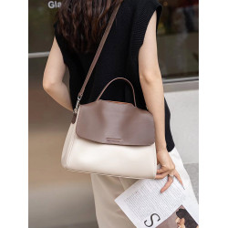 手提包女2026新款上班通勤高級感包包時尚百搭小衆氣質真皮斜後後背包