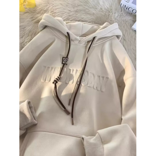 美式復古加絨衛衣男秋冬季新款潮牌學生連帽加厚上衣oversize外套