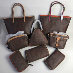 小衆艾綽Etro腰果花Arnica經典復古百搭肩挎水桶手提腋下包購物袋