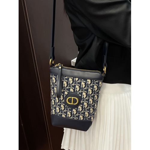 小包包女復古刺綉老花水桶包包女時尚潮流新款單肩斜背迷你手機包