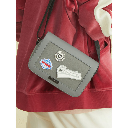 Champion冠軍斜後後背包相機包男女士同款繙蓋徽章撕撕包痛包小方包