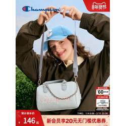 Champion冠軍官方金屬鏈條斜後後背包單肩包女生保齡球小個子牛仔包