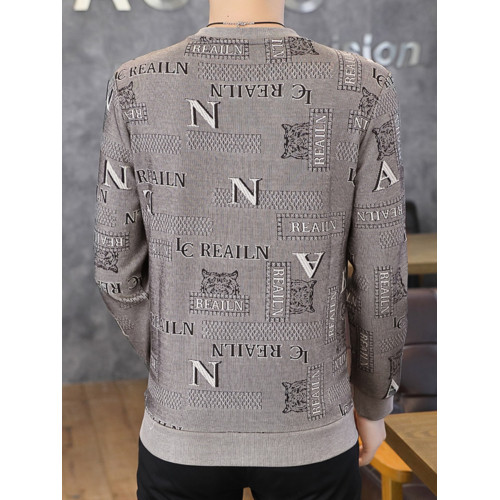 高級衛衣男大肚子潮牌提花休閒長袖t恤大碼秋冬款成熟男人打底衫 高級衛衣男大肚子潮牌提花休閒長袖t恤大碼秋冬款成熟男人打底衫