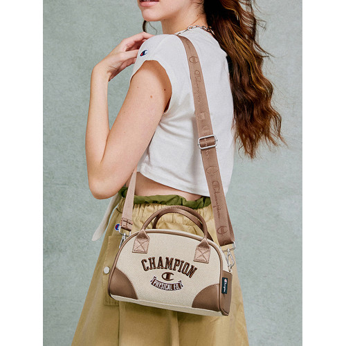 Champion冠軍官方單肩包保齡球包女刺綉手提包枕頭包斜後後背包