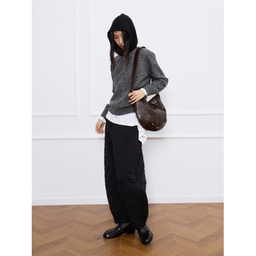 LE AMO｜原創 '瑪奇朵' 小衆中古龐克鉚釘百搭單肩斜背流浪包