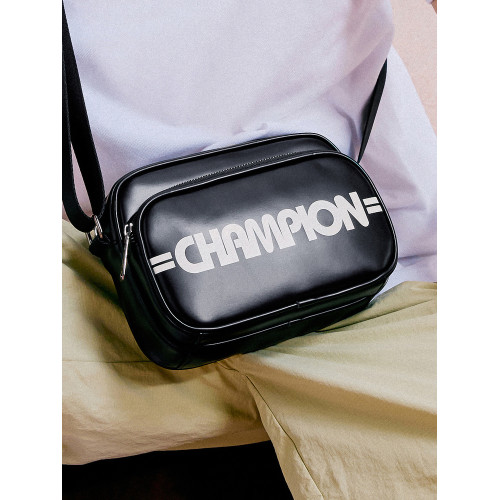 Champion冠軍官方單肩包男多口袋相機包休閒斜背背式兩用包包黑色 Champion冠軍官方單肩包男多口袋相機包休閒斜背背式兩用包包黑色