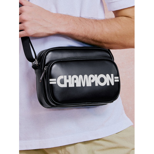Champion冠軍官方單肩包男多口袋相機包休閒斜背背式兩用包包黑色 Champion冠軍官方單肩包男多口袋相機包休閒斜背背式兩用包包黑色