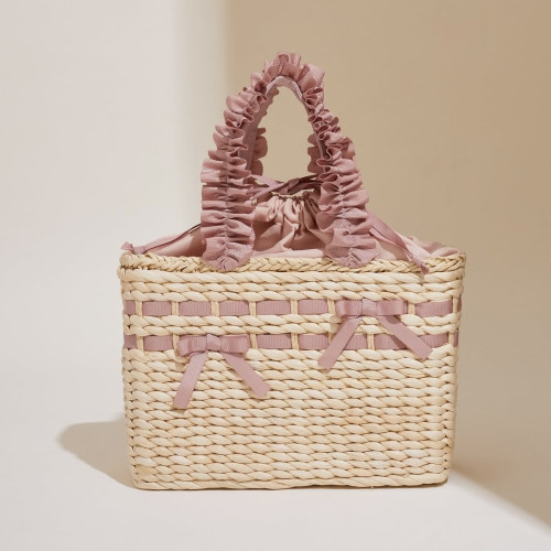 櫻花妹妹日系再入荷夏日天然玉米皮編織菜籃子櫻桃