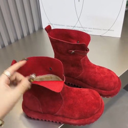 休閒時裝靴女鞋厚底經典時尚馬丁靴圓頭秋冬百搭女休閒鞋潮流短靴