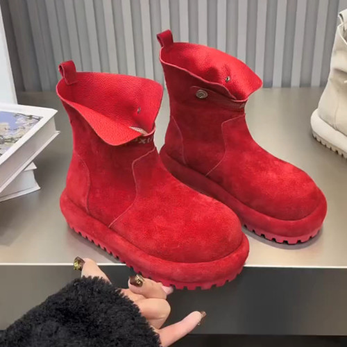 休閒時裝靴女鞋厚底經典時尚馬丁靴圓頭秋冬百搭女休閒鞋潮流短靴 休閒時裝靴女鞋厚底經典時尚馬丁靴圓頭秋冬百搭女休閒鞋潮流短靴