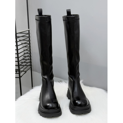 棕色靴子女長筒靴2025新款騎士靴秋冬加絨厚底小個子不過膝長靴