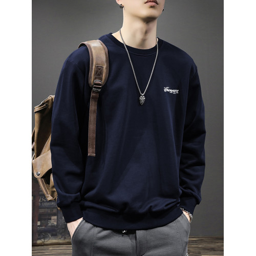 2025新款春秋款男裝秋季潮牌圓領衛衣男士長袖T恤上衣秋冬款男款