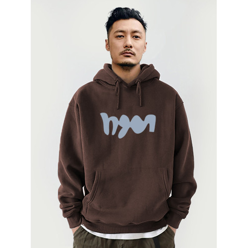 440克冬季餘文樂潮牌男裝衛衣男士連帽外套學生寬鬆加絨純色帽衫