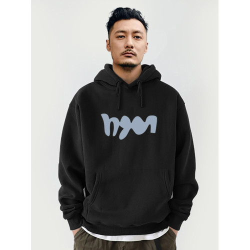 440克冬季餘文樂潮牌男裝衛衣男士連帽外套學生寬鬆加絨純色帽衫