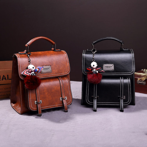 真皮女包包2025新款大容量雙肩包牛皮單肩手提後後背包復古學生書包潮