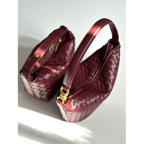 韓風純手工編織餃子包軟皮復古安可拉紅包包女慵懶菜籃子包