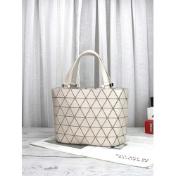 小號水桶包幾何菱格包經典啞光PVC圓邊材料背手提包小挎包斜後後背包