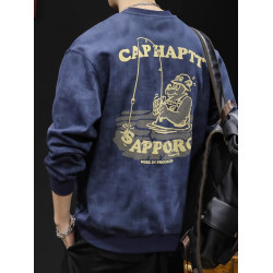 大碼潮牌加絨衛衣男春秋款圓領男款衣服秋季2024新款男士長袖男裝