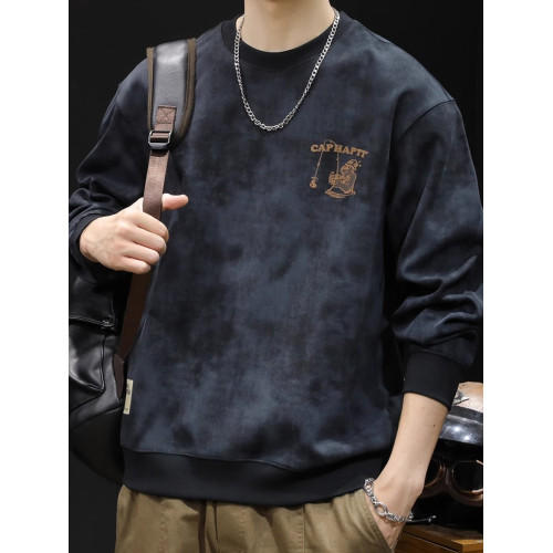 大碼潮牌加絨衛衣男春秋款圓領男款衣服秋季2024新款男士長袖男裝 大碼潮牌加絨衛衣男春秋款圓領男款衣服秋季2024新款男士長袖男裝