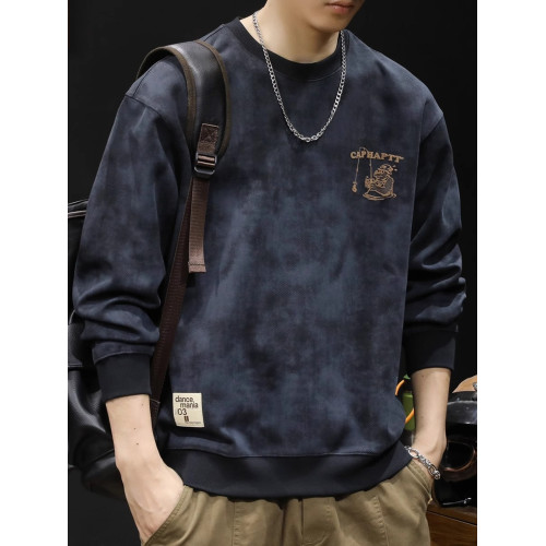 大碼潮牌加絨衛衣男春秋款圓領男款衣服秋季2024新款男士長袖男裝 大碼潮牌加絨衛衣男春秋款圓領男款衣服秋季2024新款男士長袖男裝