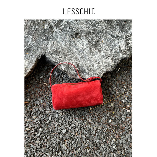 LESSCHIC  90s筆袋單肩腋下斜背手拎鉛筆包