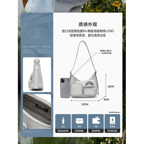 Champion冠軍官方新款單肩包男女休閒斜後後背包通勤手提包
