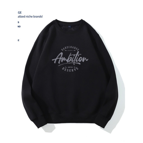 港風復古秋冬新款韓版100%純棉圓領衛衣男裝加絨寬鬆百搭美式潮牌 港風復古秋冬新款韓版100%純棉圓領衛衣男裝加絨寬鬆百搭美式潮牌