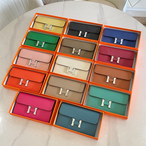 出口真皮女包百搭頭層荔枝紋牛皮單肩斜背手機包女士長款錢包