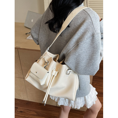 小衆設計時尚百搭束口通勤水桶包包女式2025新款簡約高級感腋下包