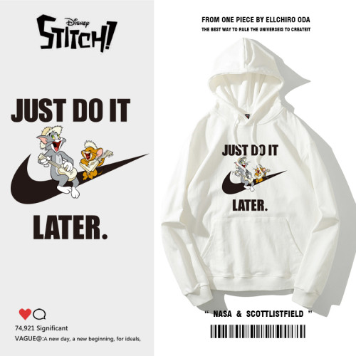 卡通貓鼠連帽衛衣春秋情侶裝上衣寬鬆潮牌春季加絨ins潮男女外套