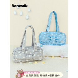 VANWALK Starry新款波點包包女生通勤手提單肩包日常百搭枕頭包