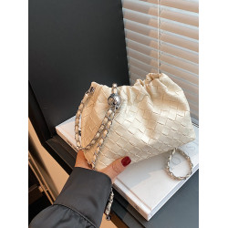 小香風包包女2025新款時尚百搭單肩斜後後背包高級感小衆設計水桶包