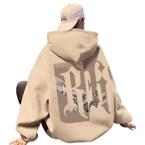 美式復古連帽衛衣男秋冬季加絨嘻哈套頭上衣ins潮牌重磅寬鬆外套