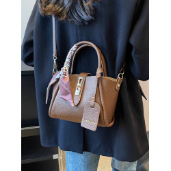 小衆時尚手拎水桶包女2025新款秋季潮流百搭單肩包高級感休閒女包