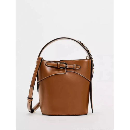 ZA家女包手拎水桶包女2024新款時尚通勤肩斜後後背包春季質感女包