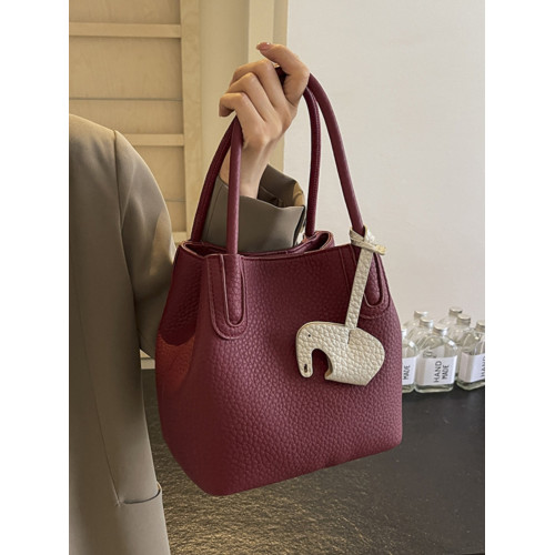 韓系小衆菜籃子水桶包2025秋季新款托特包通勤單肩斜背手提小包包