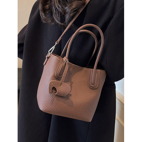 韓系小衆菜籃子水桶包2025秋季新款托特包通勤單肩斜背手提小包包