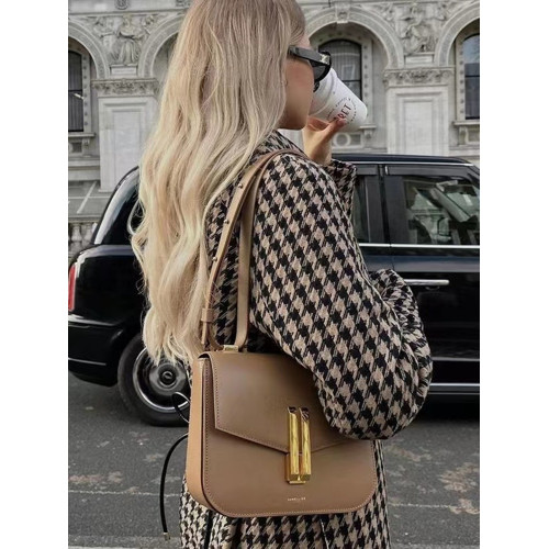 英國小衆品牌2025新款Demellier包包女士真皮單肩斜背輕奢豆腐包