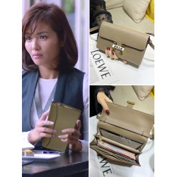 h釦真皮康康包mini錢包女士長款質感斜背小包灰色包包迷你手機包