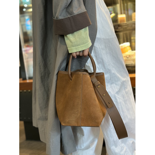 水桶托特包女2025新款真皮復古手提菜籃子包通勤單肩腋下包斜後後背包 水桶托特包女2025新款真皮復古手提菜籃子包通勤單肩腋下包斜後後背包